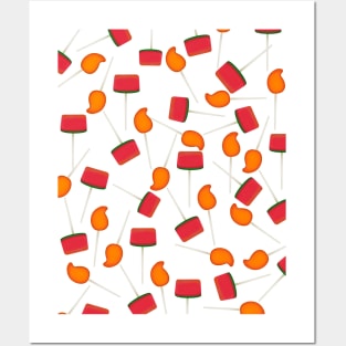 Fun Mexican paleta candy pattern Posters and Art